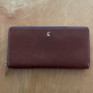 JOULES Cognac Leather Wallet